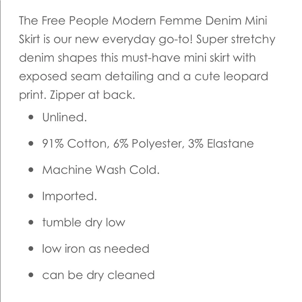 Free People Modern Femme Cheetah Denim Mini Skirt